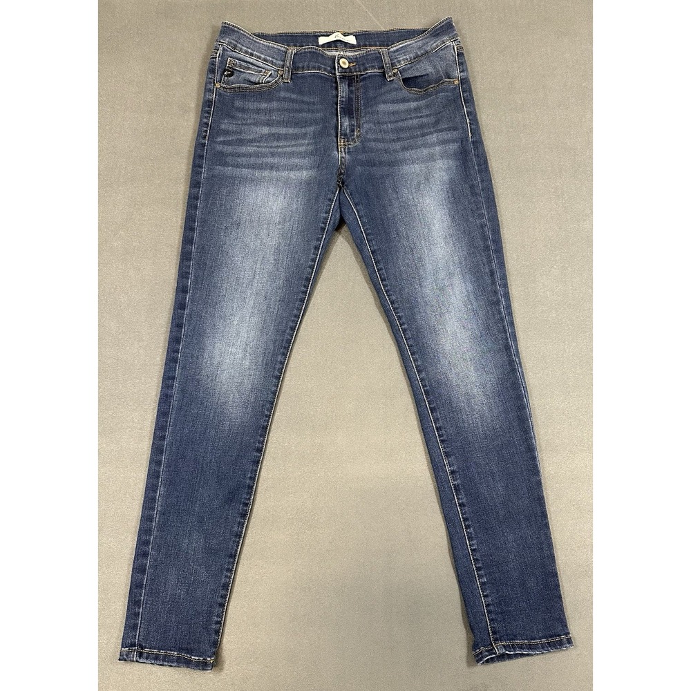 Kancan Madison Mid-Rise Super Skinny Jeans Womens Size 13/30 Sculpt Dark Denim